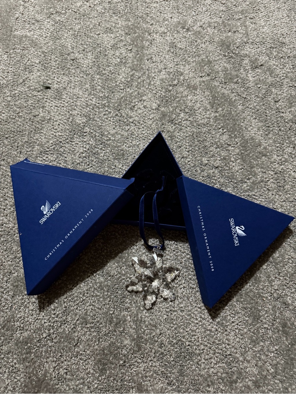 Swarovski crystal 2008 annual Christmas snowflake ornament original packaging - Picture 2 of 7